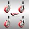 Service Caster 4 Inch 316SS Red Poly Swivel 1-3/8 Inch Expanding Stem Caster Set Brake SCC SCC-SS316EX20S414-PPUB-RED-TLB-138-4 - alternate 4